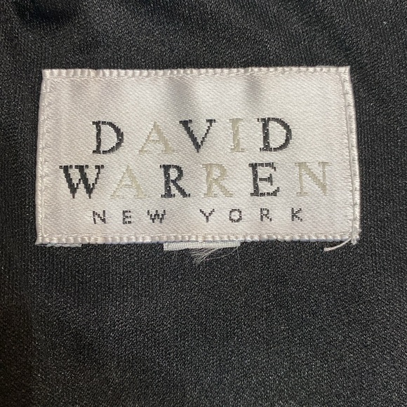 David Warren blk velvet dress w/rhinestone buckle- Size Medium - Picture 4 of 11